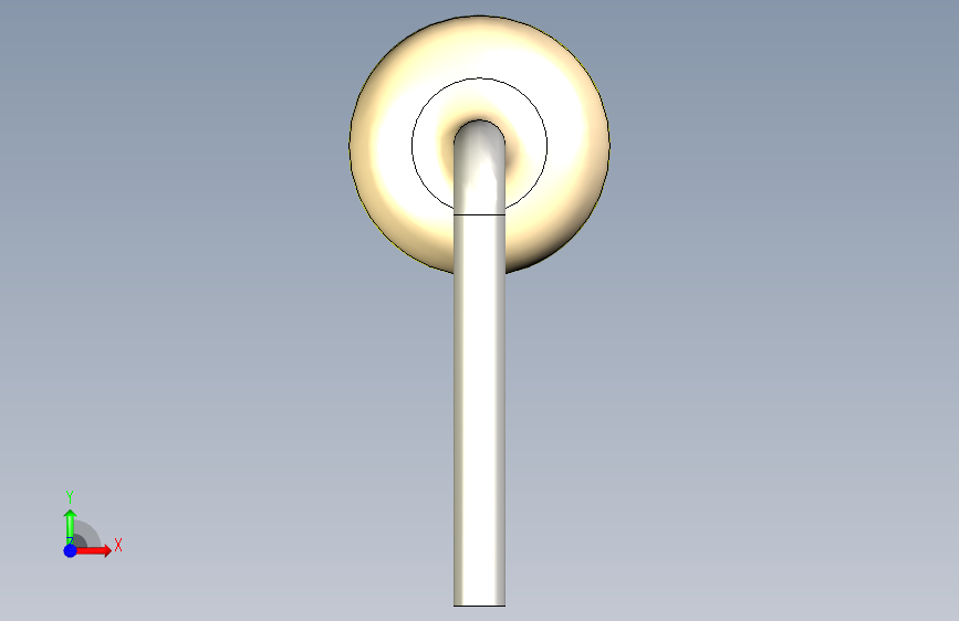 电阻器件4R7-Resistor 0.5w Beige- Diameter 2.5- 12.5- 5% 正面视图