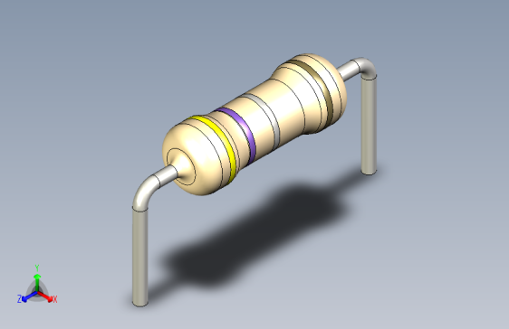 电阻器件4R7-Resistor 0.5w Beige- Diameter 2.5- 12.5- 5%