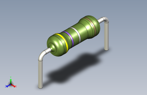 电阻器件4R7-Resistor 0.5w Green- Diameter 2.5- 12.5- 5%