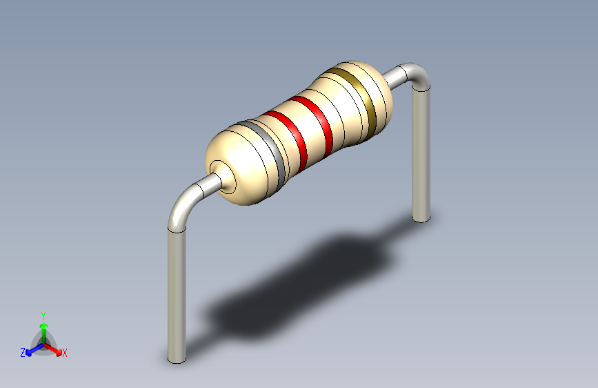 电阻器件8K2-Resistor 0.25w Beige- Diameter 2- 9.5- 5%