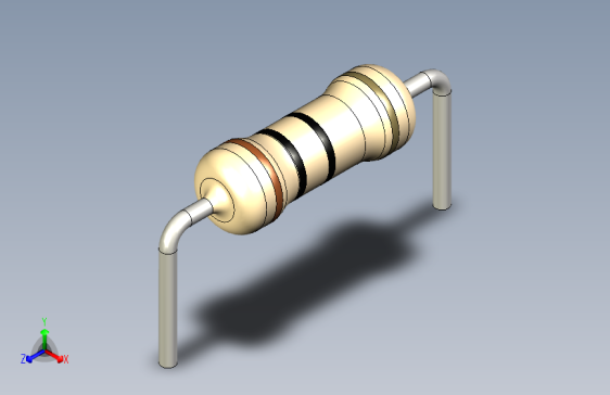 电阻器件10R-Resistor 0.5w Beige- Diameter 2.5- 12.5- 5%
