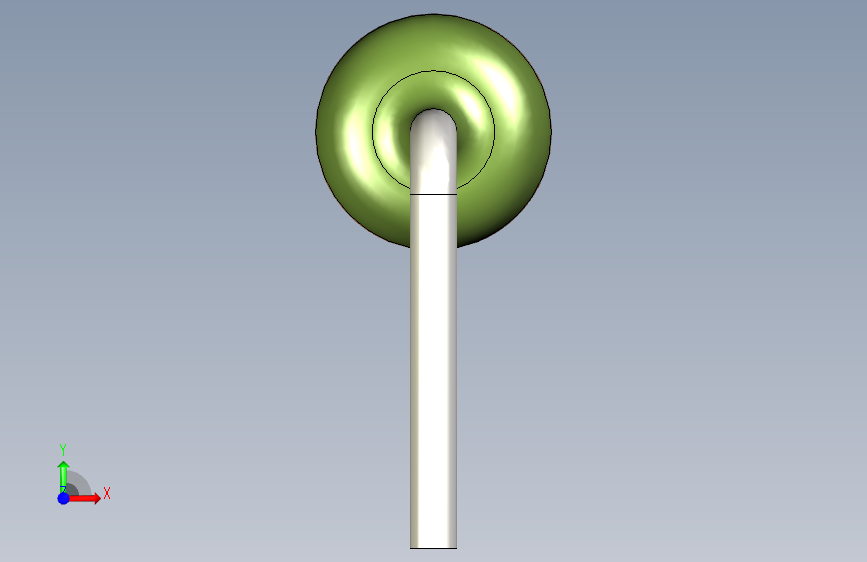 电阻器件12R-Resistor 0.5w Green- Diameter 2.5- 12.5- 5% 正面视图