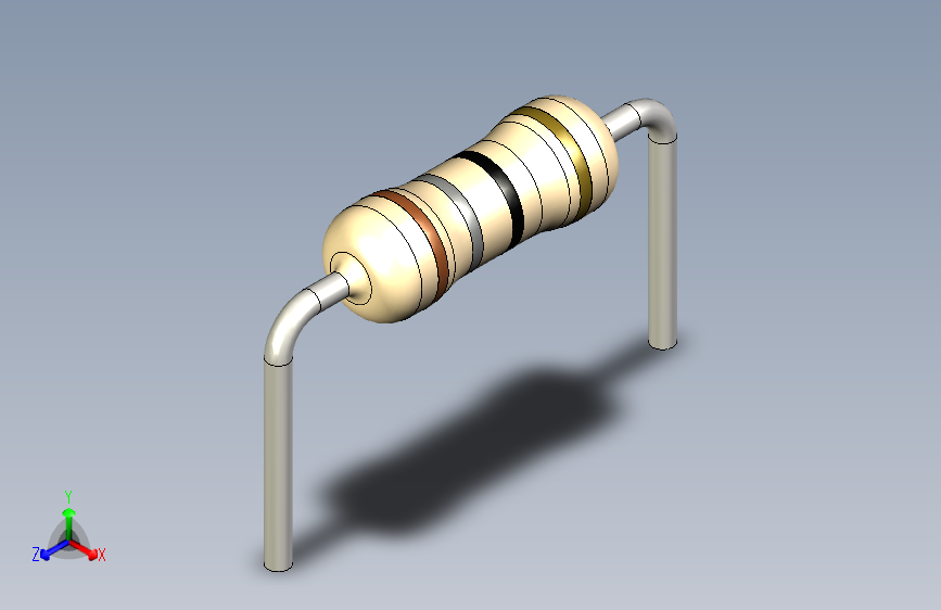 电阻器件18R-Resistor 0.25w Beige- Diameter 2- 9.5- 5%