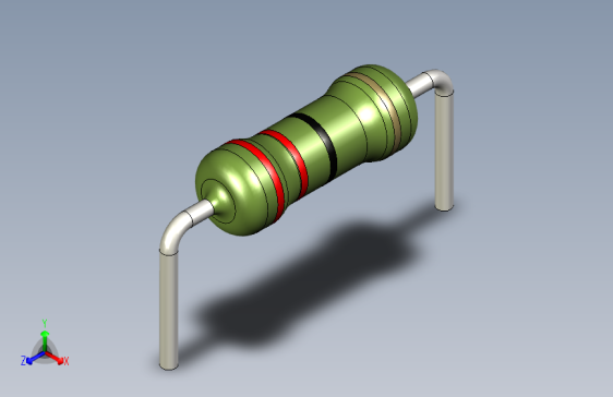 电阻器件22R-Resistor 0.5w Green- Diameter 2.5- 12.5- 5%