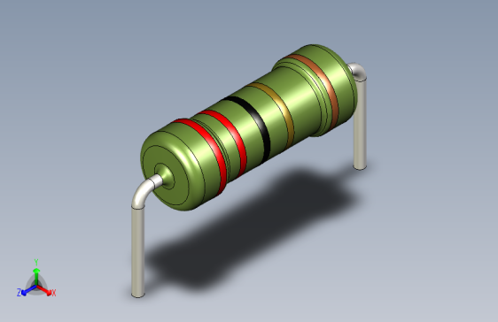 电阻器件22R-Resistor 1w Green- Diameter 3.5- 14.5- 1%