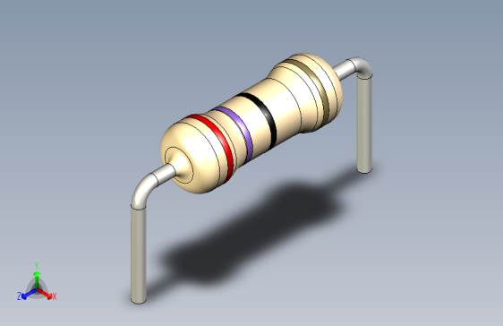 电阻器件27R-Resistor 0.5w Beige- Diameter 2.5- 12.5- 5%