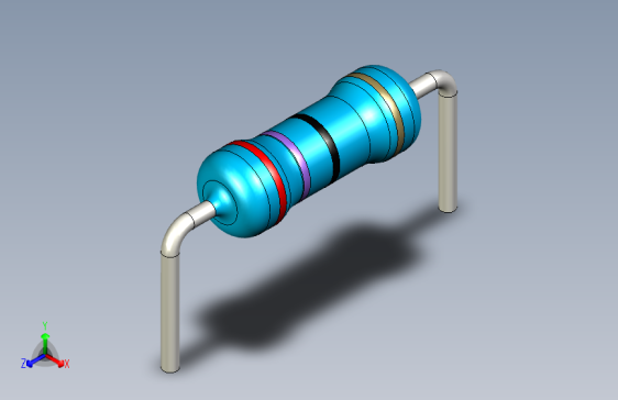 电阻器件27R-Resistor 0.5w Blue- Diameter 2.5- 12.5- 5%