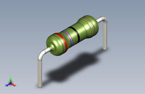 电阻器件27R-Resistor 0.5w Green- Diameter 2.5- 12.5- 5%