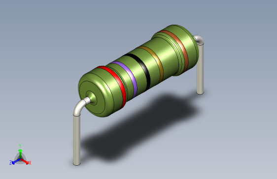 电阻器件27R-Resistor 1w Green- Diameter 3.5- 14.5- 1%
