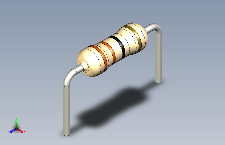 电阻器件33R-Resistor 0.25w Beige- Diameter 2- 9.5- 5%