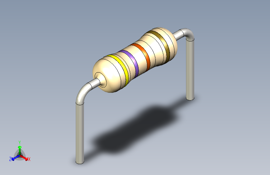 电阻器件47K-Resistor 0.25w Beige- Diameter 2- 9.5- 5%