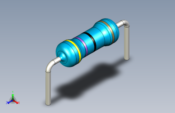 电阻器件47R-Resistor 0.5w Blue- Diameter 2.5- 12.5- 5%