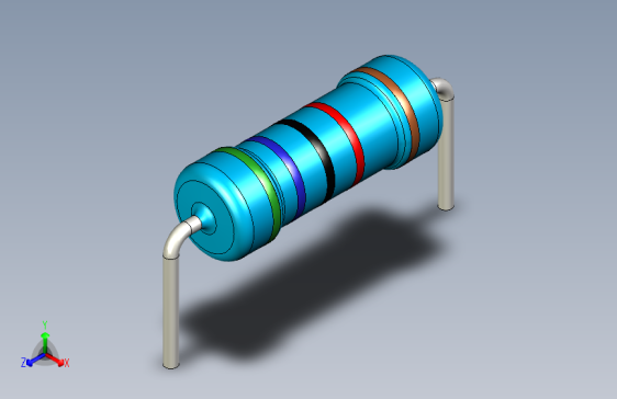 电阻器件56K-Resistor 1w Blue- Diameter 3.5- 14.5- 1%
