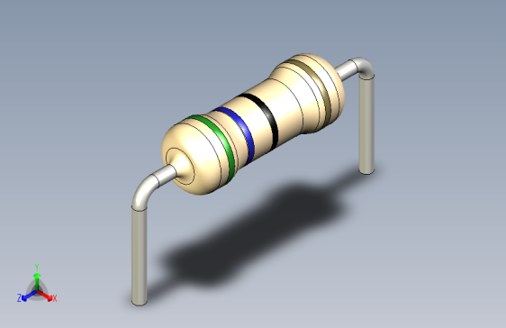 电阻器件56R-Resistor 0.5w Beige- Diameter 2.5- 12.5- 5%