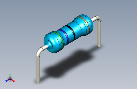 电阻器件56R-Resistor 0.5w Blue- Diameter 2.5- 12.5- 5%