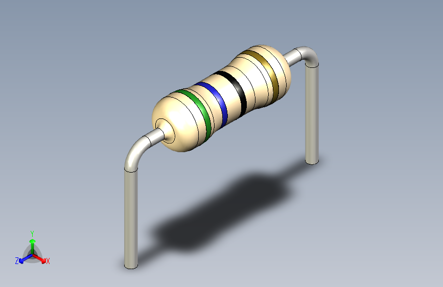 电阻器件56R-Resistor 0.25w Beige- Diameter 2- 9.5- 5%