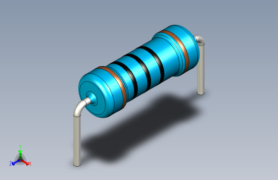 电阻器件100R-Resistor 1w Blue- Diameter 3.5- 14.5- 1%