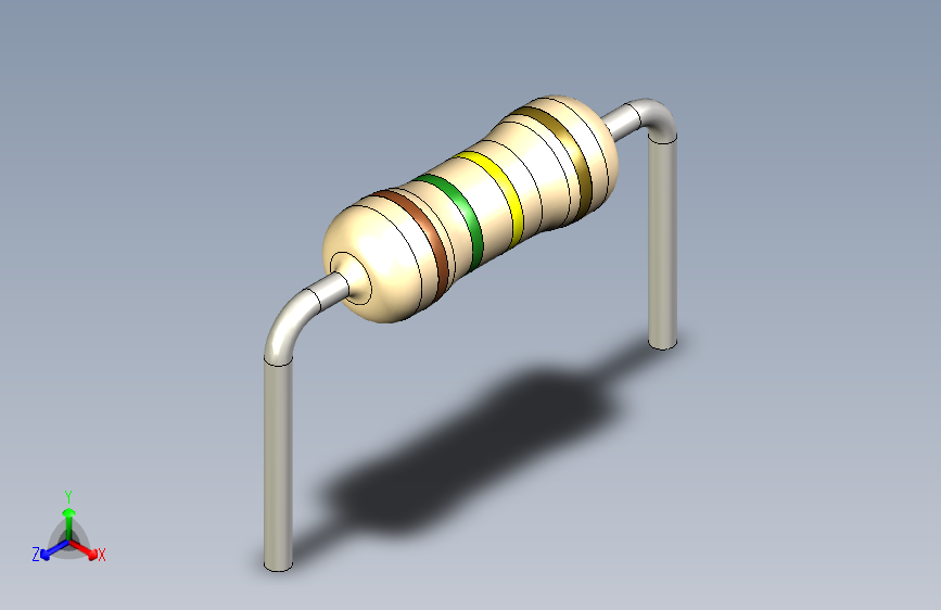 电阻器件150K-Resistor 0.25w Beige- Diameter 2- 9.5- 5%