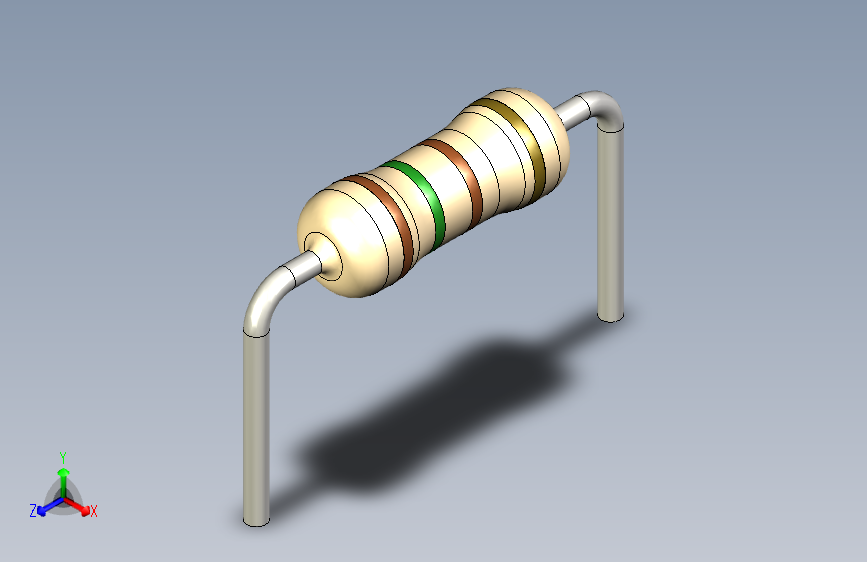 电阻器件150R-Resistor 0.25w Beige- Diameter 2- 9.5- 5%