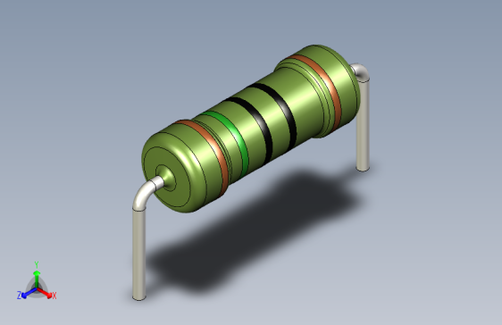 电阻器件150R-Resistor 1w Green- Diameter 3.5- 14.5- 1%