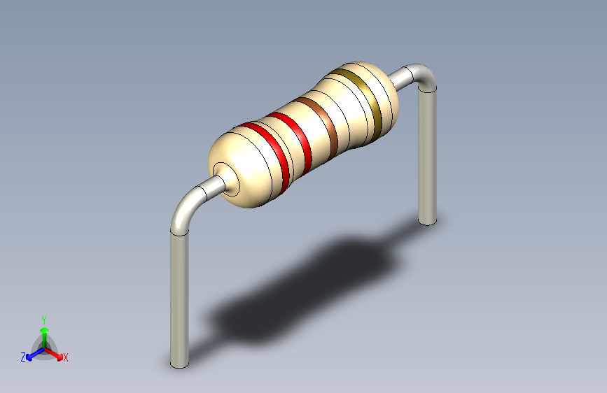 电阻器件220R-Resistor 0.25w Beige- Diameter 2- 9.5- 5%
