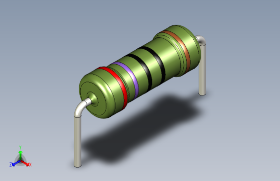 电阻器件270R-Resistor 1w Green- Diameter 3.5- 14.5- 1%