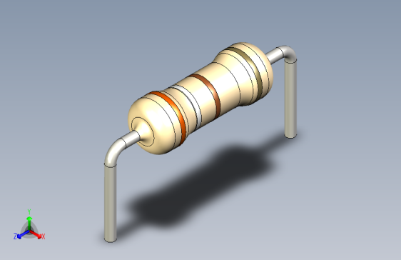 电阻器件390R-Resistor 0.5w Beige- Diameter 2.5- 12.5- 5%