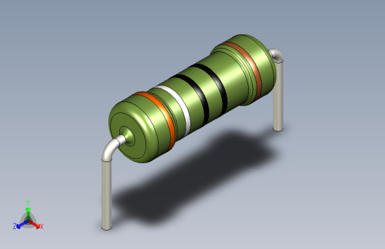 电阻器件390R-Resistor 1w Green- Diameter 3.5- 14.5- 1%
