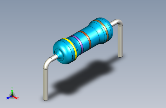 电阻器件470R-Resistor 0.5w Blue- Diameter 2.5- 12.5- 5%