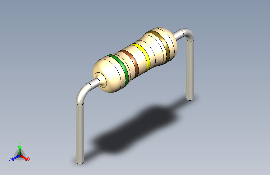 电阻器件510K-Resistor 0.25w Beige- Diameter 2- 9.5- 5%