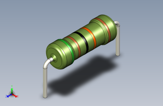 电阻器件510K-Resistor 1w Green- Diameter 3.5- 14.5- 1%