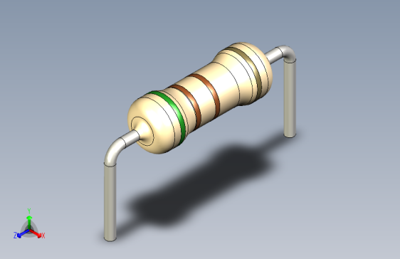 电阻器件510R-Resistor 0.5w Beige- Diameter 2.5- 12.5- 5%