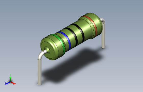 电阻器件560R-Resistor 1w Green- Diameter 3.5- 14.5- 1%
