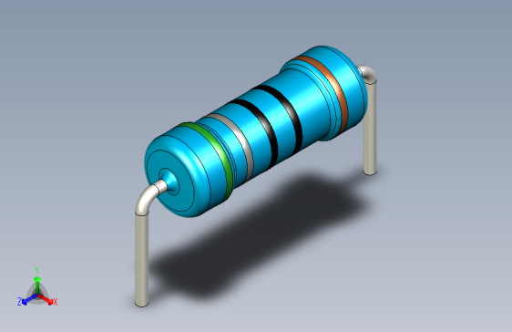 电阻器件680R-Resistor 1w Blue- Diameter 3.5- 14.5- 1%