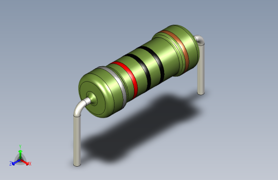 电阻器件820R-Resistor 1w Green- Diameter 3.5- 14.5- 1%