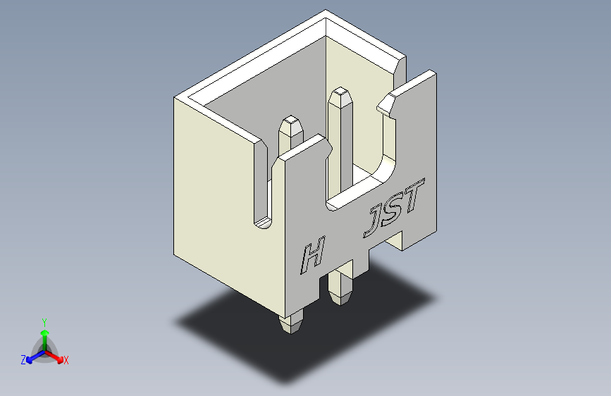 B2B JST XH 直针连接器-CONNECTOR WHITE JST XH 2 PIN - 2,54 mm