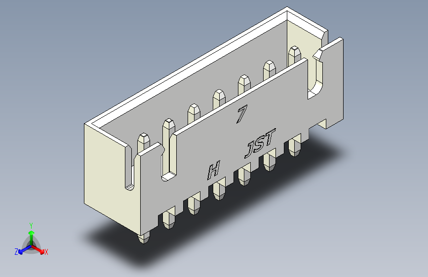 B2B JST XH 直针连接器-CONNECTOR WHITE JST XH 7 PIN - 2,54 mm