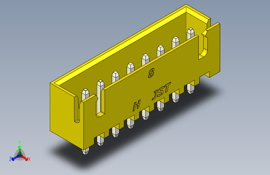 B2B JST XH 直针连接器-CONNECTOR YELLOW JST XH 8 PIN - 2,54 mm