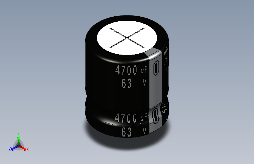 电解电容器-4700uF 63V Electr 22 x25 -P.diameter 10mm