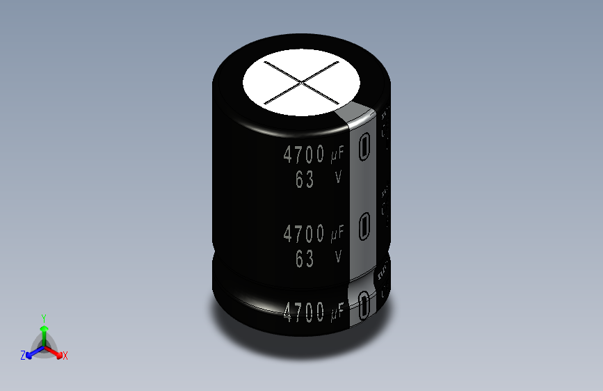电解电容器-4700uF 63V Electr 25 x35 -P.diameter 10mm