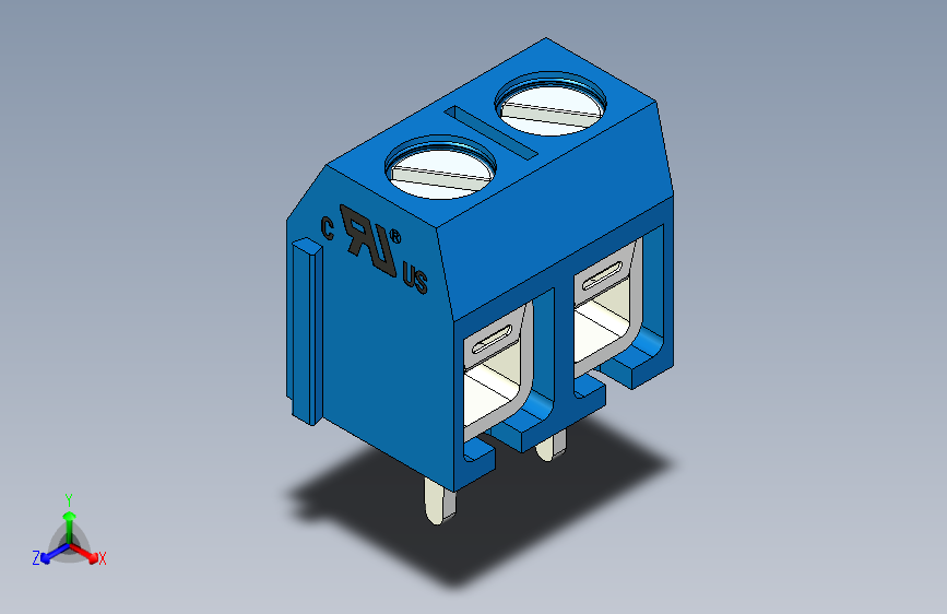 接线端子-2 PIN DG306-5 BLUE - PITCH 5 mm