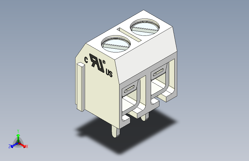 接线端子-2 PIN DG306-5 WHITE - PITCH 5 mm