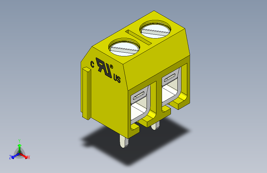 接线端子-2 PIN DG306-5 YELLOW - PITCH 5 mm