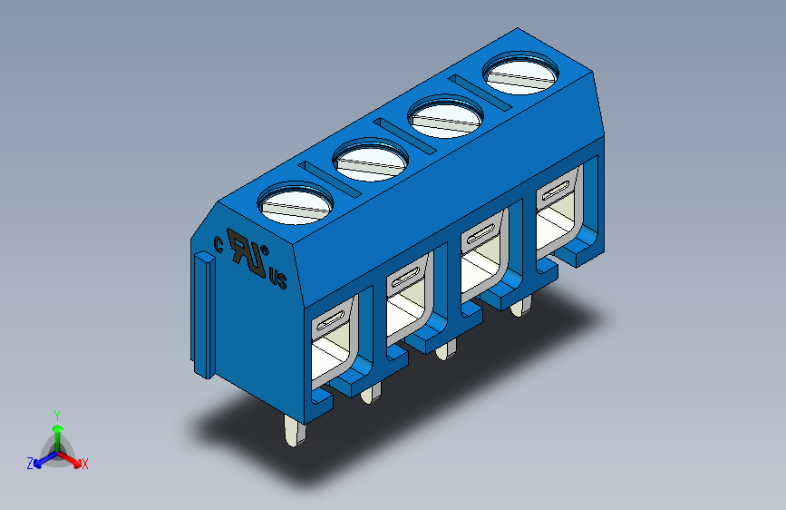 接线端子-4 PIN DG306-5 BLUE - PITCH 5 mm