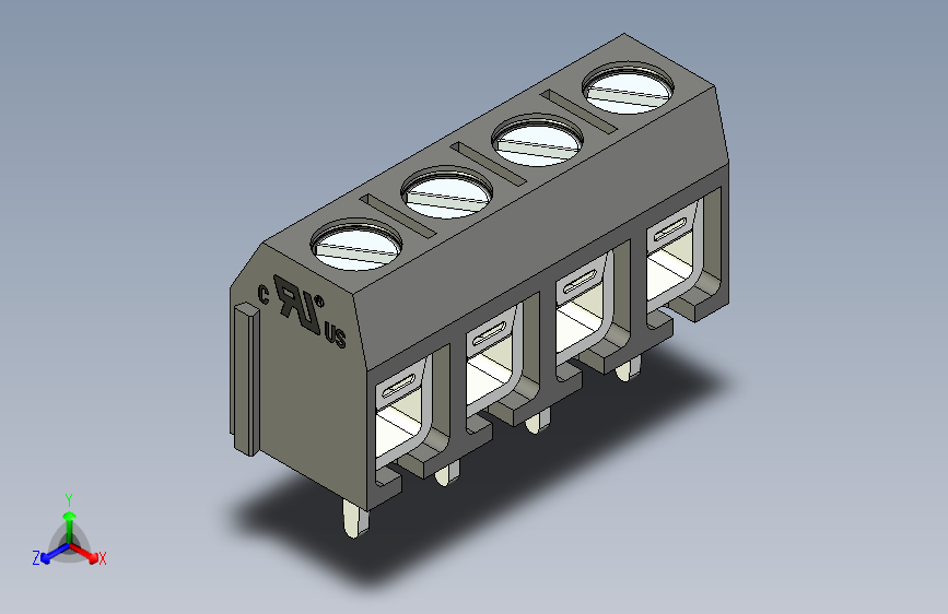 接线端子-4 PIN DG306-5 GREY - PITCH 5 mm