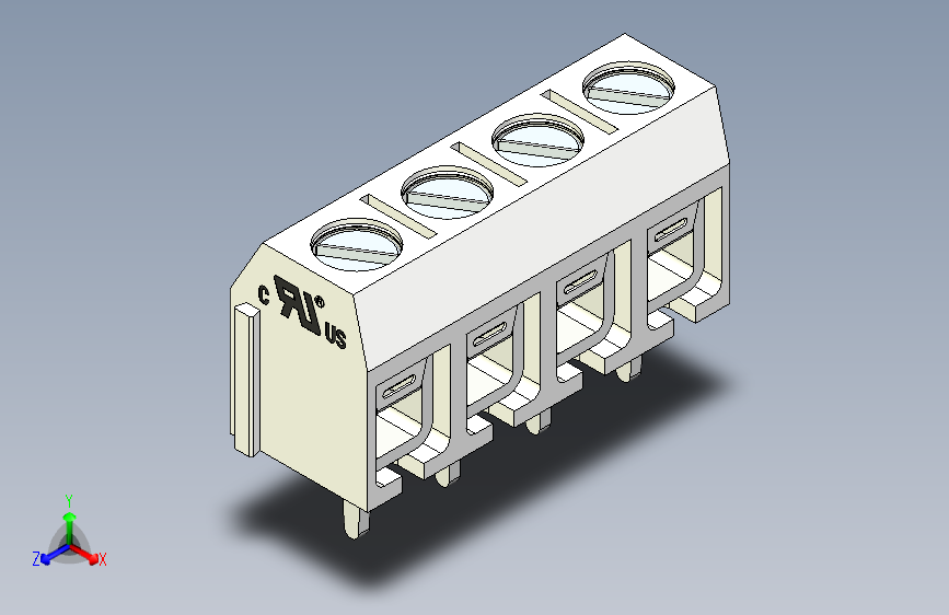 接线端子-4 PIN DG306-5 WHITE - PITCH 5 mm