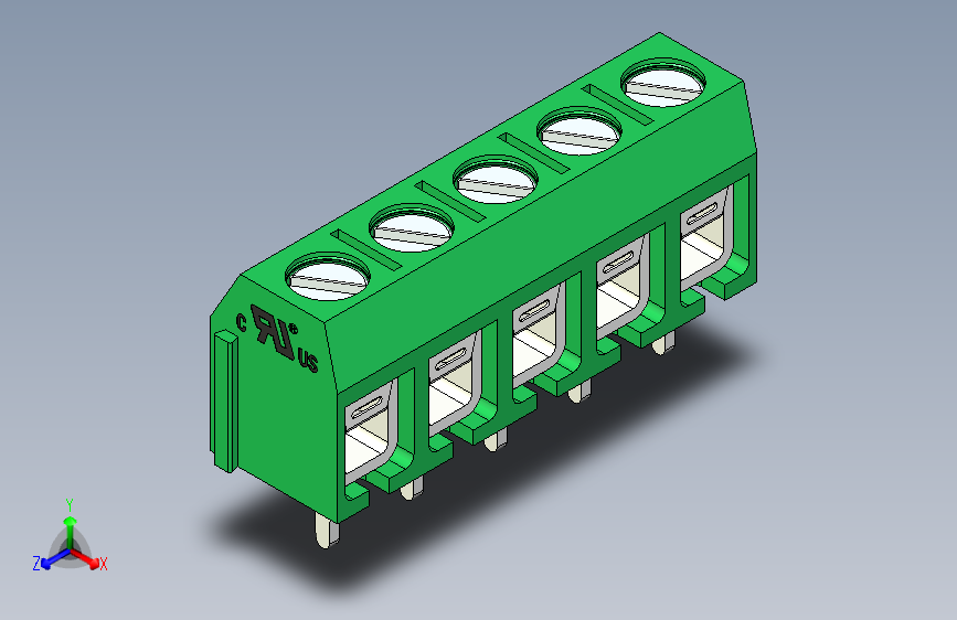 接线端子-5 PIN DG306-5 GREEN - PITCH 5 mm