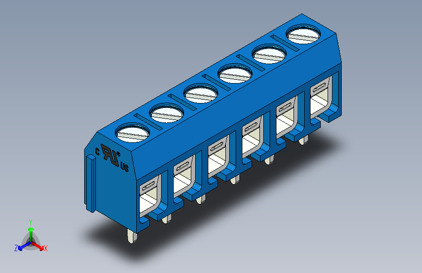 接线端子-6 PIN DG306-5 BLUE - PITCH 5 mm
