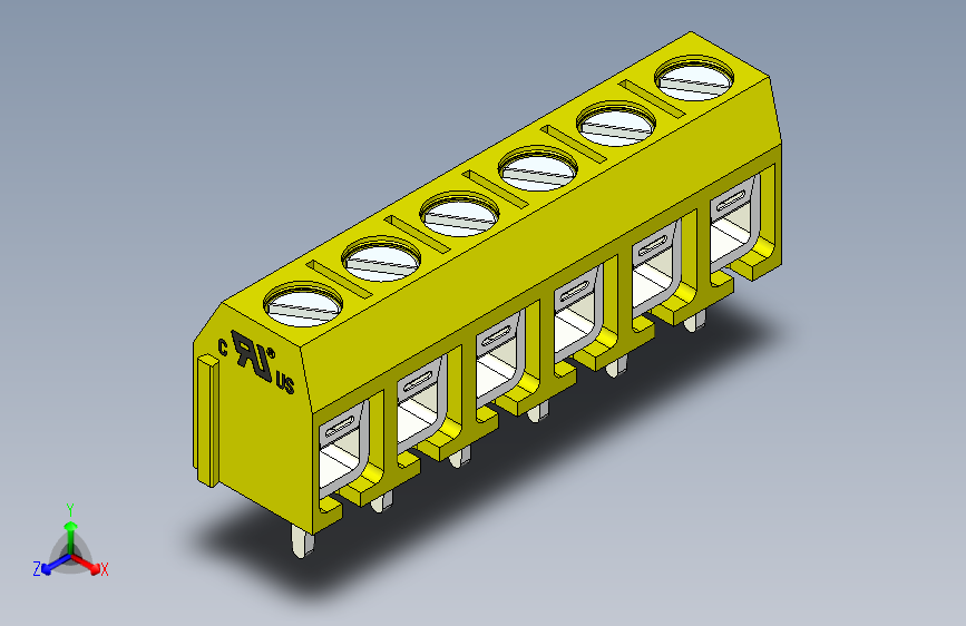 接线端子-6 PIN DG306-5 YELLOW - PITCH 5 mm
