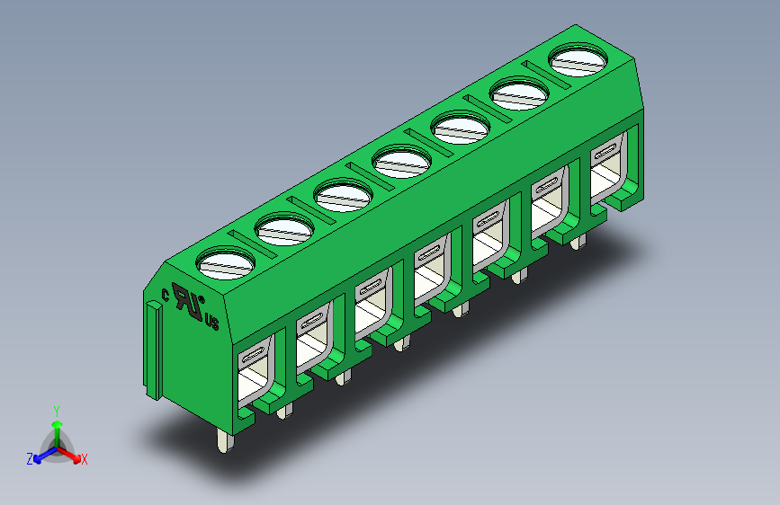 接线端子-7 PIN DG306-5 GREEN - PITCH 5 mm